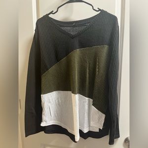 Color block knit top